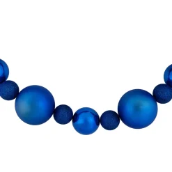 Shatterproof Ball Garland*Northlight 6' Blue Shatterproof Ball 3-Finish Christmas Garland