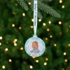 Northlight Family & Friends>3" Blue Silver-Plated Baby's First Christmas Ornament With European Crystals