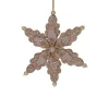 Melrose Snowflakes>6" Blush Pink Pearls And Gems Embellished Snowflake Christmas Ornament