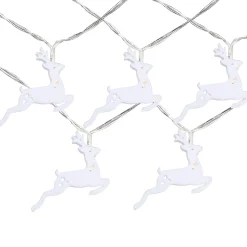 Northlight 10 B/O Led Warm White Reindeer Christmas Lights - 3' Clear Wire
