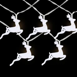 Northlight 10 B/O Led Warm White Reindeer Christmas Lights - 3' Clear Wire