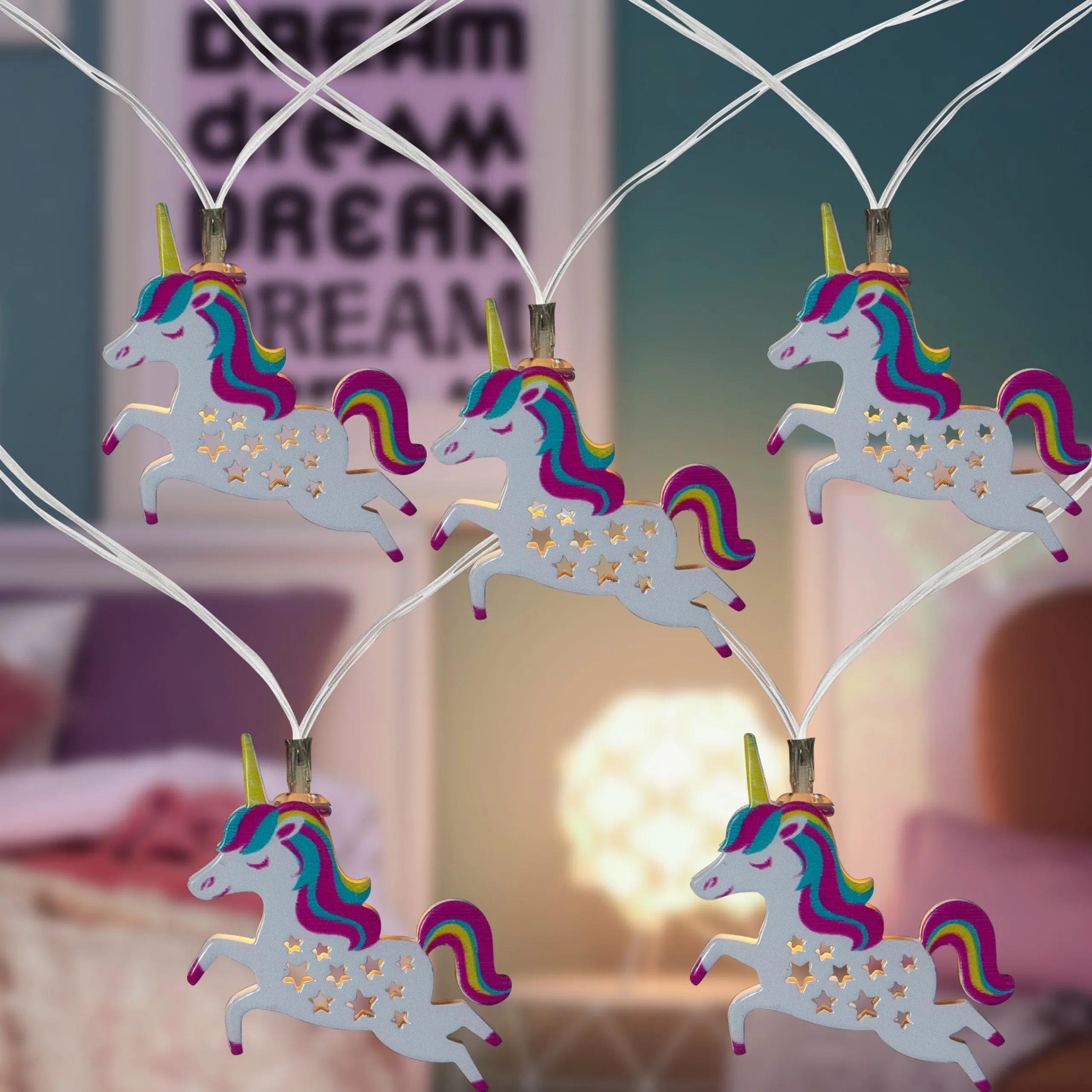 Northlight 10 B/O Led Warm White Unicorn Mini Lights - 3 Ft, Clear Wire