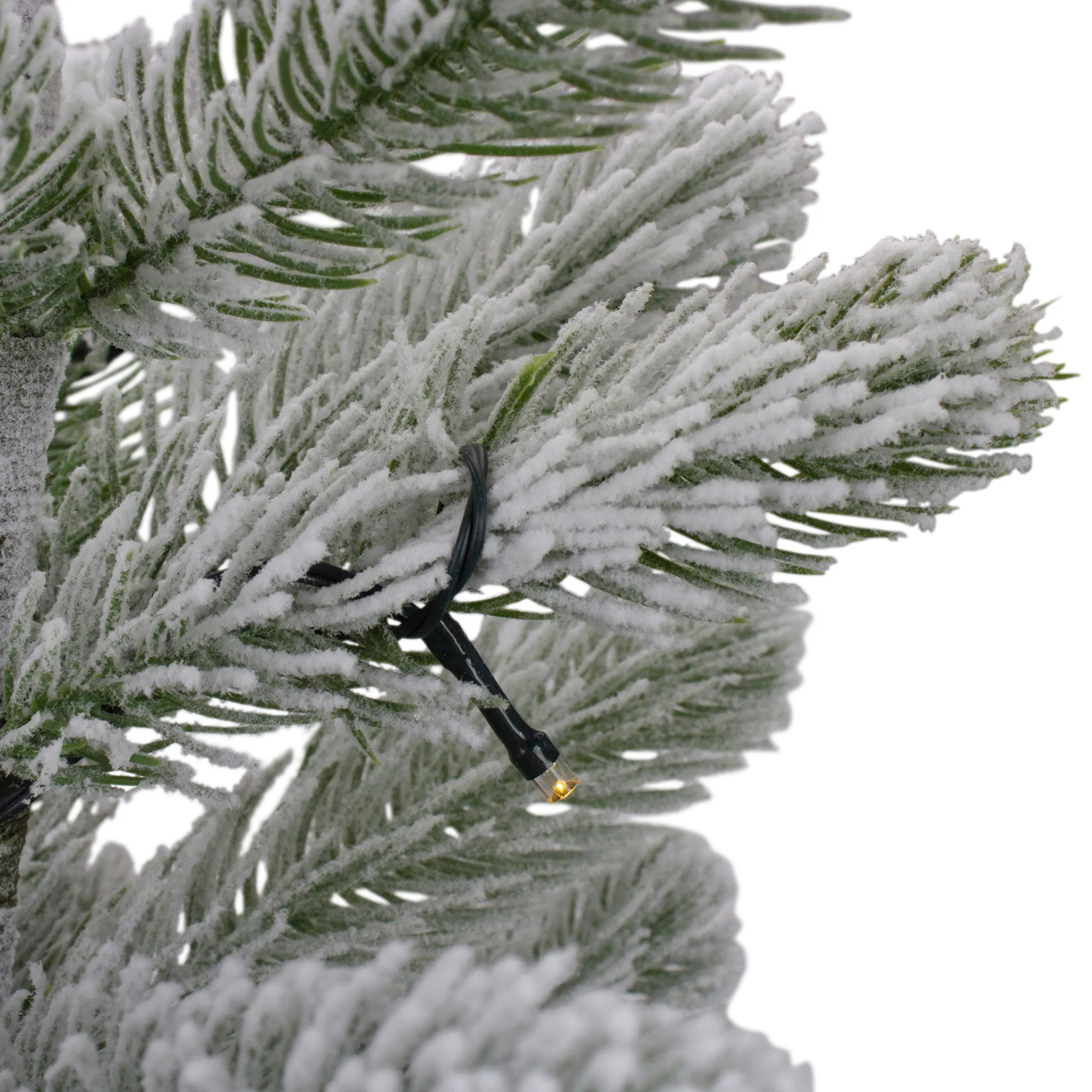 Northlight Potted Trees>2' B/O Potted Frosted Pine Medium Artificial Christmas Tree In A Burlap Pot- Warm White Lights