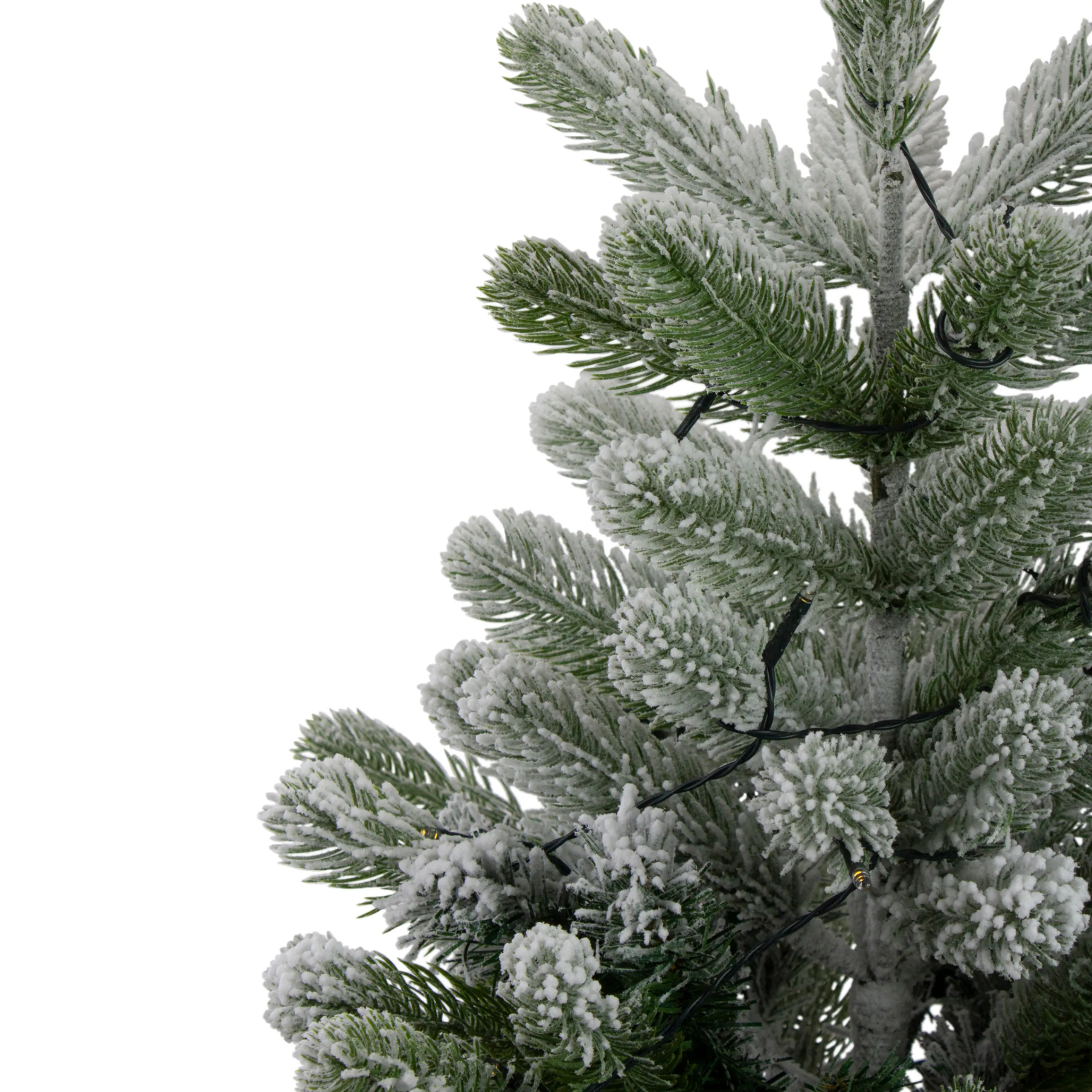 Northlight Potted Trees>2' B/O Potted Frosted Pine Medium Artificial Christmas Tree In A Burlap Pot- Warm White Lights