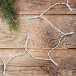 Northlight 10 B/O Pure White Led Wide Angle Christmas Lights , 3Ft White Wire