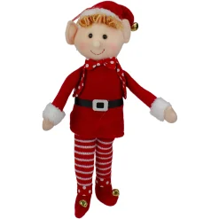 Kurt Adler Fantasy & Sci Fi>15" Boy Elf In Red Sweater Christmas Ornament