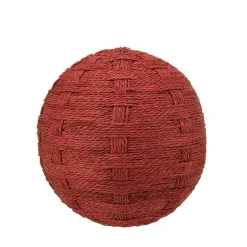 Select Artificials Balls>5.5" Brick Red Basket Weave String Ball Christmas Decoration
