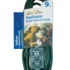 CC Christmas Decor 9' Brite Star Indoor Multi-Outlet Extension Cord – Green Wire