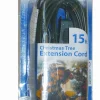 CC Christmas Decor 15' Brite Star Indoor Polarized 9-Outlet 3-Prong Extension Cord – Green Wire