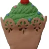 Roman Food & Beverage>4" Brown And Green Sweet Memories Cupcake With Cherry On Top Christmas Ornament