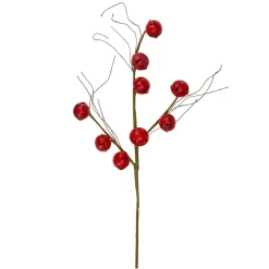 Sprays, Branches & Picks*Napco 31" Brown And Red Jingle Bells With Star Cut-Outs Twig Artificial Christmas Spray