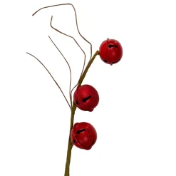 Sprays, Branches & Picks*Napco 31" Brown And Red Jingle Bells With Star Cut-Outs Twig Artificial Christmas Spray