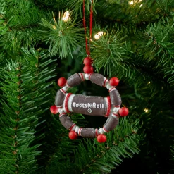 Northlight Licensed>4" Brown And Red Tootsie Roll Chewy Chocolate Candy Christmas Wreath Ornament