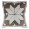 Pillows & Throws*Northlight 20" Brown And White Plush High Pile Fleece Throw Pillow With Snowflake