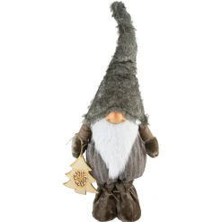 Gnomes*Northlight 33" Brown And White Woodland Gnome With Striped Pants Christmas Figurine