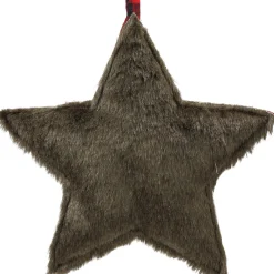 Northlight Stars>11.5" Brown Faux Fur Star Christmas Ornament