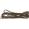 Northlight 15' Brown Indoor Power Extension Cord With 3-Outlets And Safety Lock