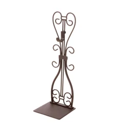 Wreath Accessories*Village Lighting Co. 19.25" Brown Iron Adjustable Fireplace Mantle Wreath Hanger