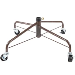 Artificial Tree Stands*Northlight 24" Brown Metal Rolling Artificial Christmas Tree Stand, For 6' - 9' Trees