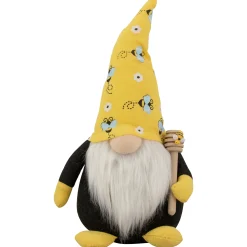 Northlight 10" Bumblebee Daisy Springtime Gnome With Honey Dipper