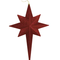 * Stars>20" Burgundy Glittered Bethlehem Star Shatterproof Christmas Ornament