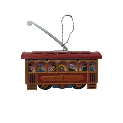 Alexander Taron Transportation>3.5" Cable Car Collectible Christmas Ornament