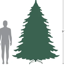 Northlight 9 And 9.5 Feet Tall>9' Canadian Pine Artificial Pencil Christmas Tree - Unlit