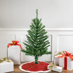 Northlight 3 And 3.5 Feet Tall>3' Canadian Pine Medium Artificial Christmas Tree, Unlit
