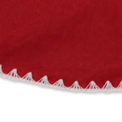 Mini Tree Skirts*Northlight 26" Cardinal Red And White Shell Stitching Mini Christmas Tree Skirt