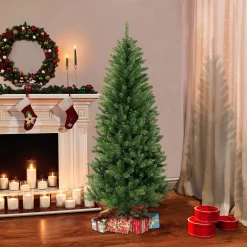 CC Christmas Decor Unlit Traditional Trees>6' Carson Pine Artificial Christmas Tree With Stand, Unlit