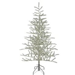 Northlight 5 And 5.5 Feet Tall>5' Champagne Tinsel Artificial Christmas Twig Tree - Unlit