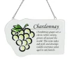 Midwest Food & Beverage>4" Chardonnay White Wine Grape Plaque Christmas Ornament