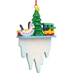 Alexander Taron Icicles>3" Christian Ulbricht Tree And Toys On An Icicle Christmas Ornament
