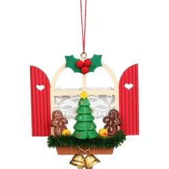 Alexander Taron Gingerbread>3" Christian Ulbricht Window With Gingerbread Christmas Ornament