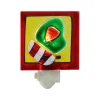 Lynn Roberts 3.5" Christmas Traditions Red And White Striped Green Holiday Mitten Night Light