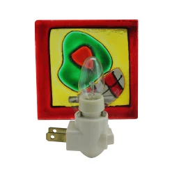 Lynn Roberts 3.5" Christmas Traditions Red And White Striped Green Holiday Mitten Night Light