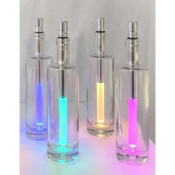 Celestial Lights 10.25" Clear And Silver Battery Operated Led Wine Bottle Multicolor Light