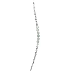Allstate Icicles>16" Clear And Silver Beaded Circle Decorative Smooth Christmas Icicle Ornament