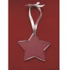 Contemporary Home Living Stars>3" Clear Elegant Star Ornament With White Satin Ribbon