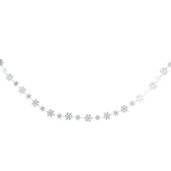 Beaded Garland*Northlight 8' Clear Iridescent Snowflake Beaded Christmas Garland, Unlit
