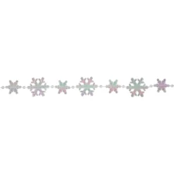 Beaded Garland*Northlight 8' Clear Iridescent Snowflake Beaded Christmas Garland, Unlit