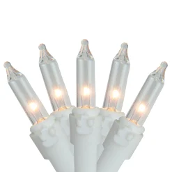 Northlight 300 Clear Mini Icicle Christmas Lights - 13.5 Ft White Wire