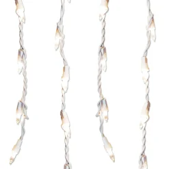 Sienna 300 Clear Mini Icicle Christmas Lights - 8.5' White Wire