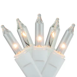 Sienna 300 Clear Mini Icicle Christmas Lights - 8.5' White Wire