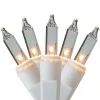 Hofert 300 Clear Mini Icicle Heavy-Duty Commercial Grade Christmas Lights - 18 Ft White Wire