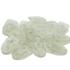 Sienna 20 Clear Mini Patio Umbrella Lights With Clips - White Wire