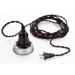Darice 15.5' Cleveland Vintage Lighting Inside Canning Jar Light Bulb Lamp Adapter Socket Cord