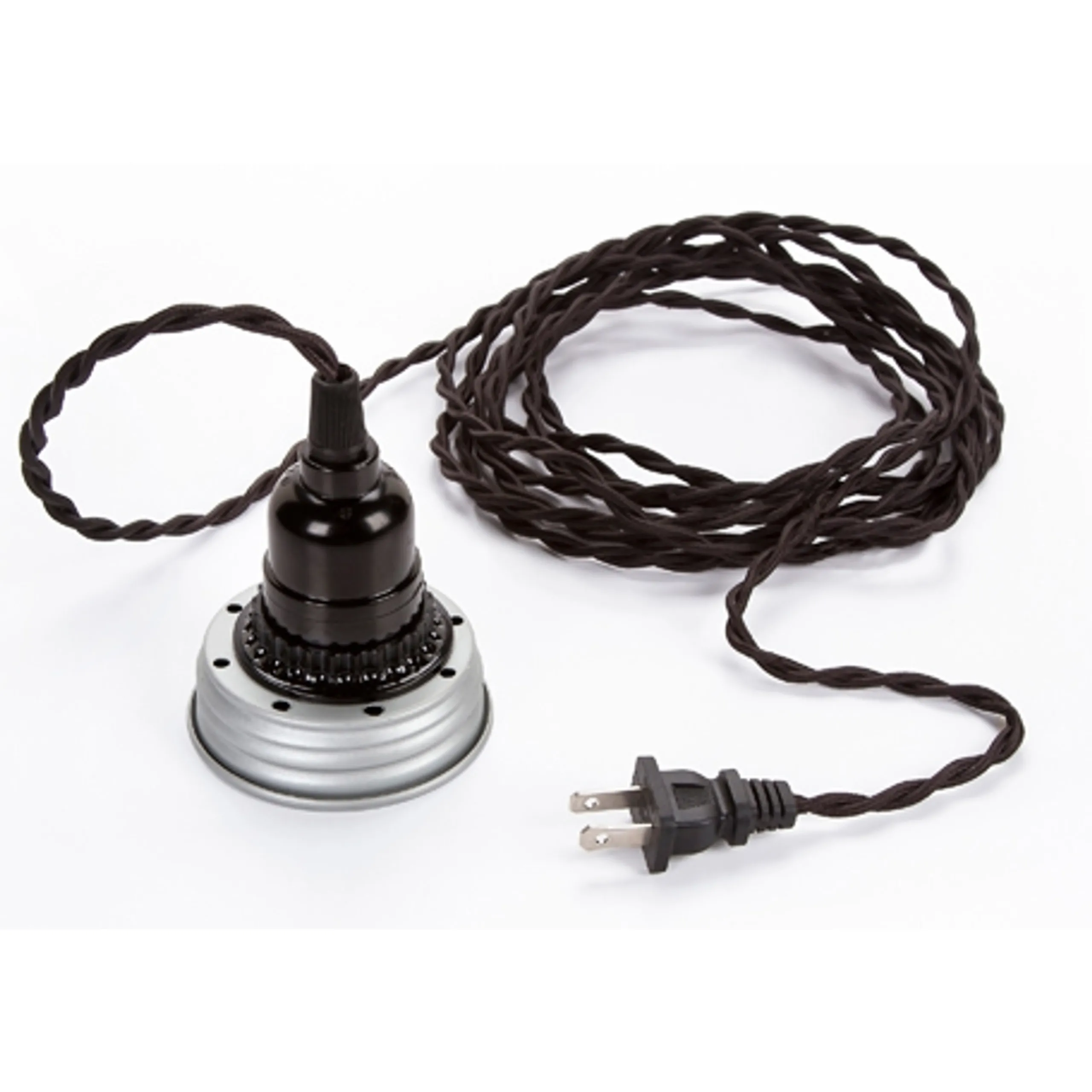 Darice 15.5' Cleveland Vintage Lighting Inside Canning Jar Light Bulb Lamp Adapter Socket Cord