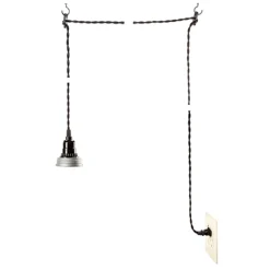 Darice 15.5' Cleveland Vintage Lighting Inside Canning Jar Light Bulb Lamp Adapter Socket Cord