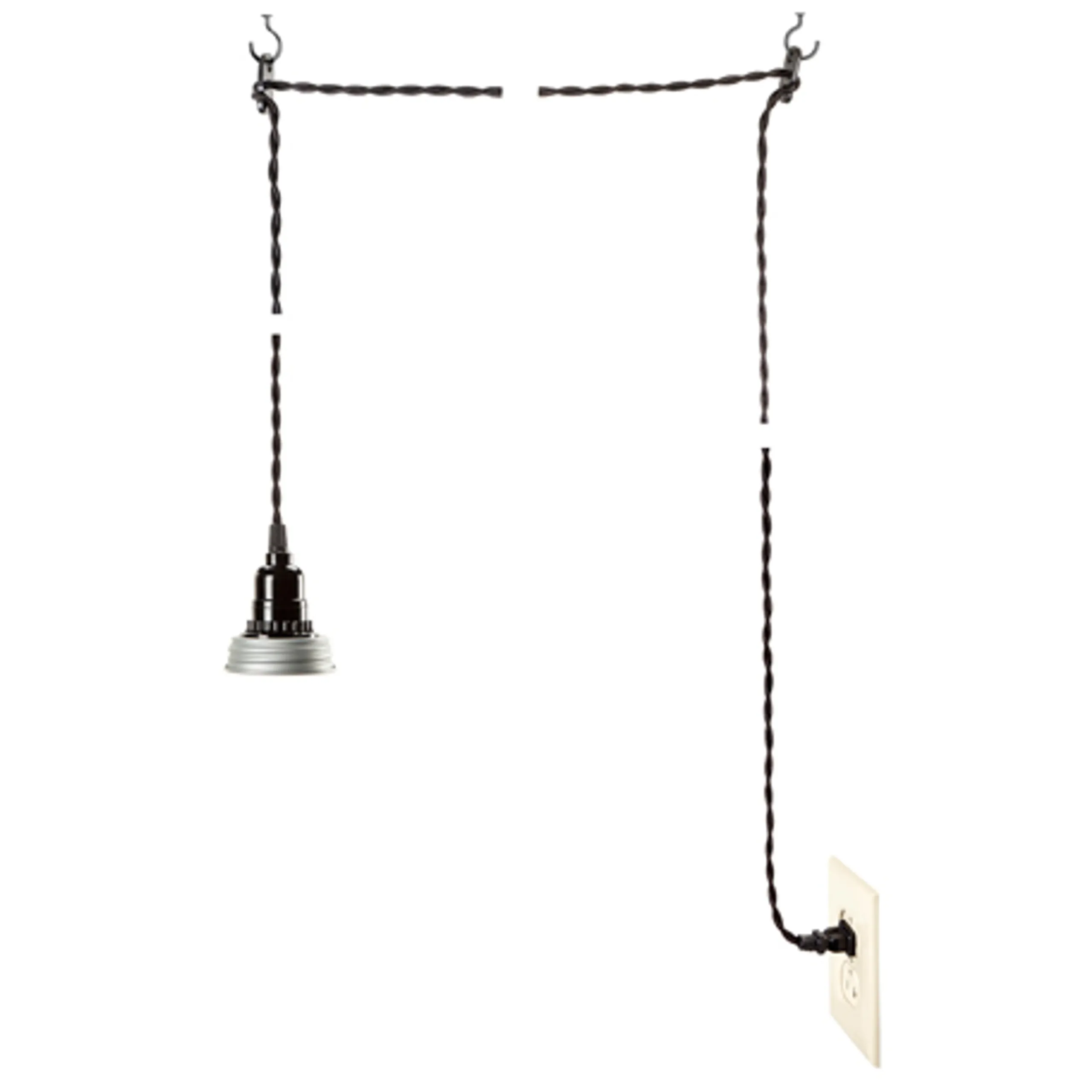 Darice 15.5' Cleveland Vintage Lighting Inside Canning Jar Light Bulb Lamp Adapter Socket Cord